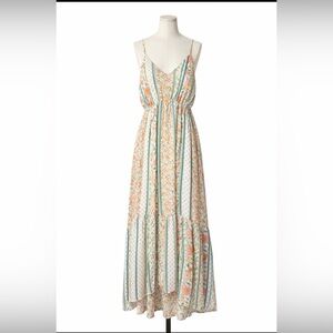 Boho Floral Maxi Dress Women’s Sleeveless V-Neck